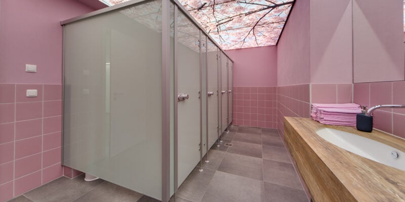 WC Trennwandsystem Cronus Glas