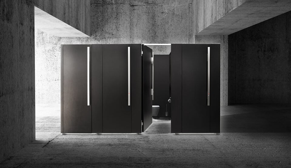 Empty Dark Abstract Concrete Room Interior. 3d Illustration