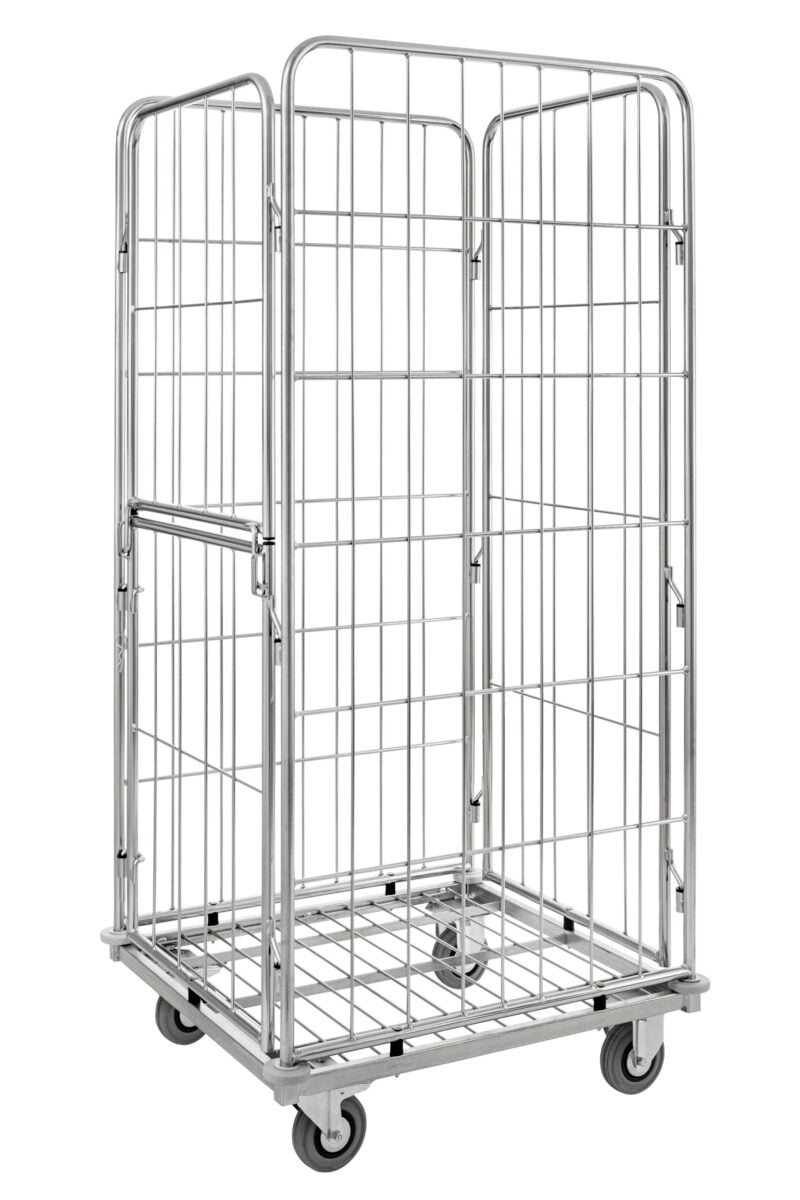 Gitterrollcontainer Türe Geschlossen