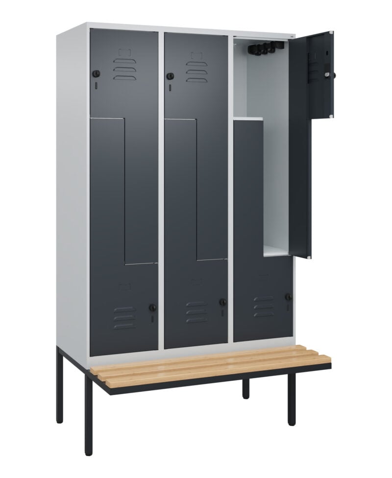 CLASSIS PLUS Z Spind Schwebende 3er Bank