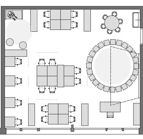 Grundriss Klassenzimmer Churermodell